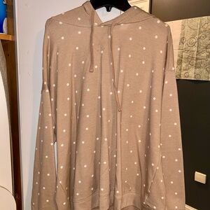 Polka Dot Tan Hoodie